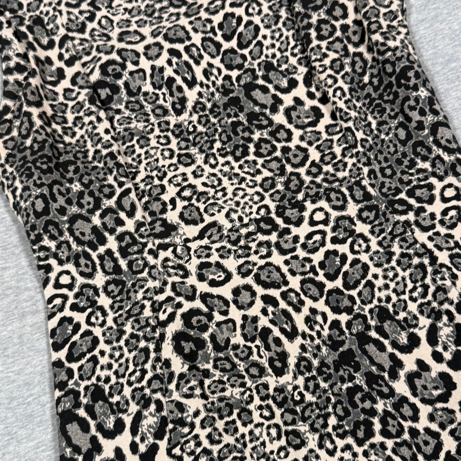 Calvin Klein Womens Leopard Print Sleeveless Sheath Dress Tan Black Size 6