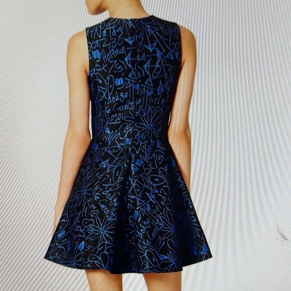Opening Ceremony patterned fit and flare Doodle Dress, sz 6