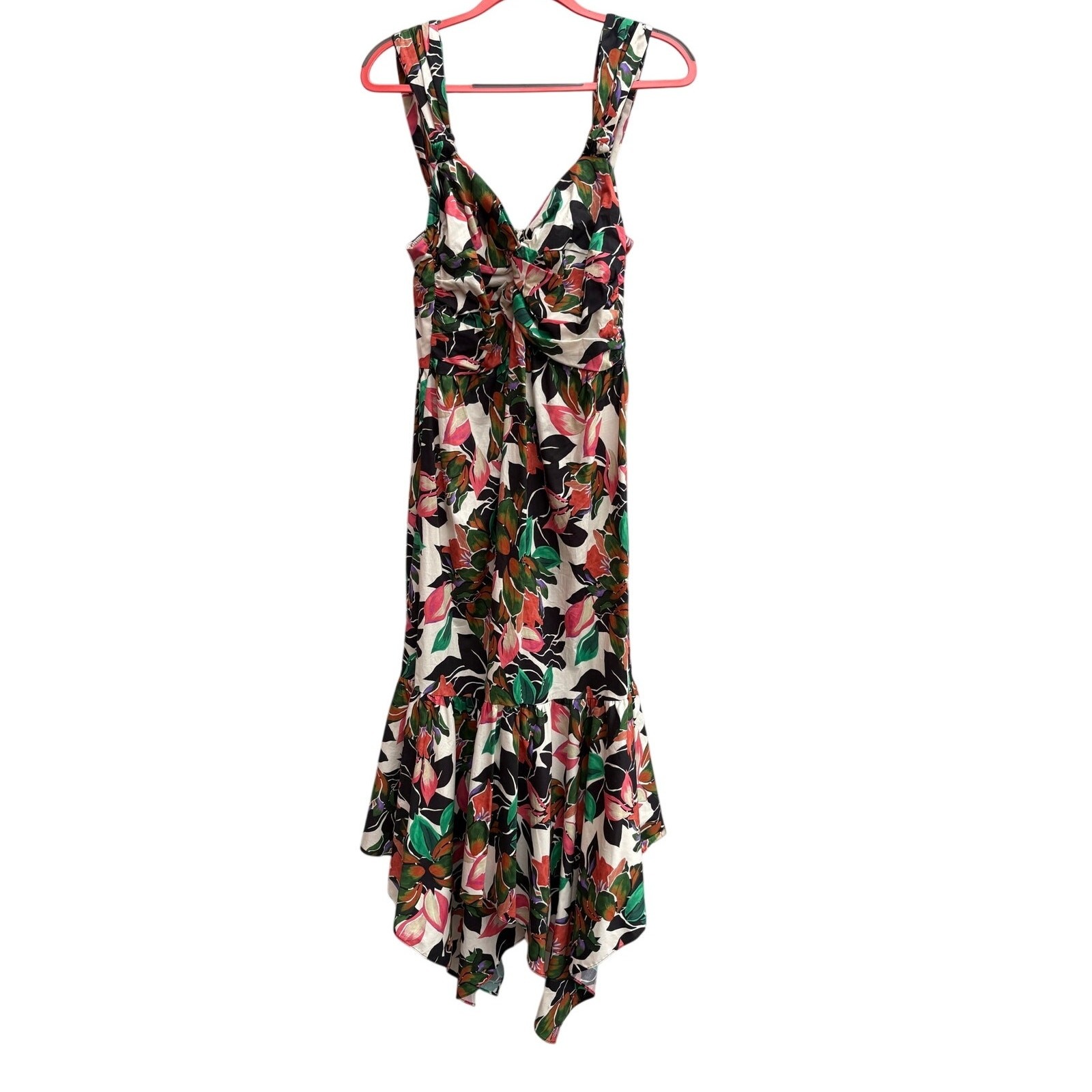 MISA Los Angeles Esperanza Las Palmas High-Low Floral Maxi Dress Large