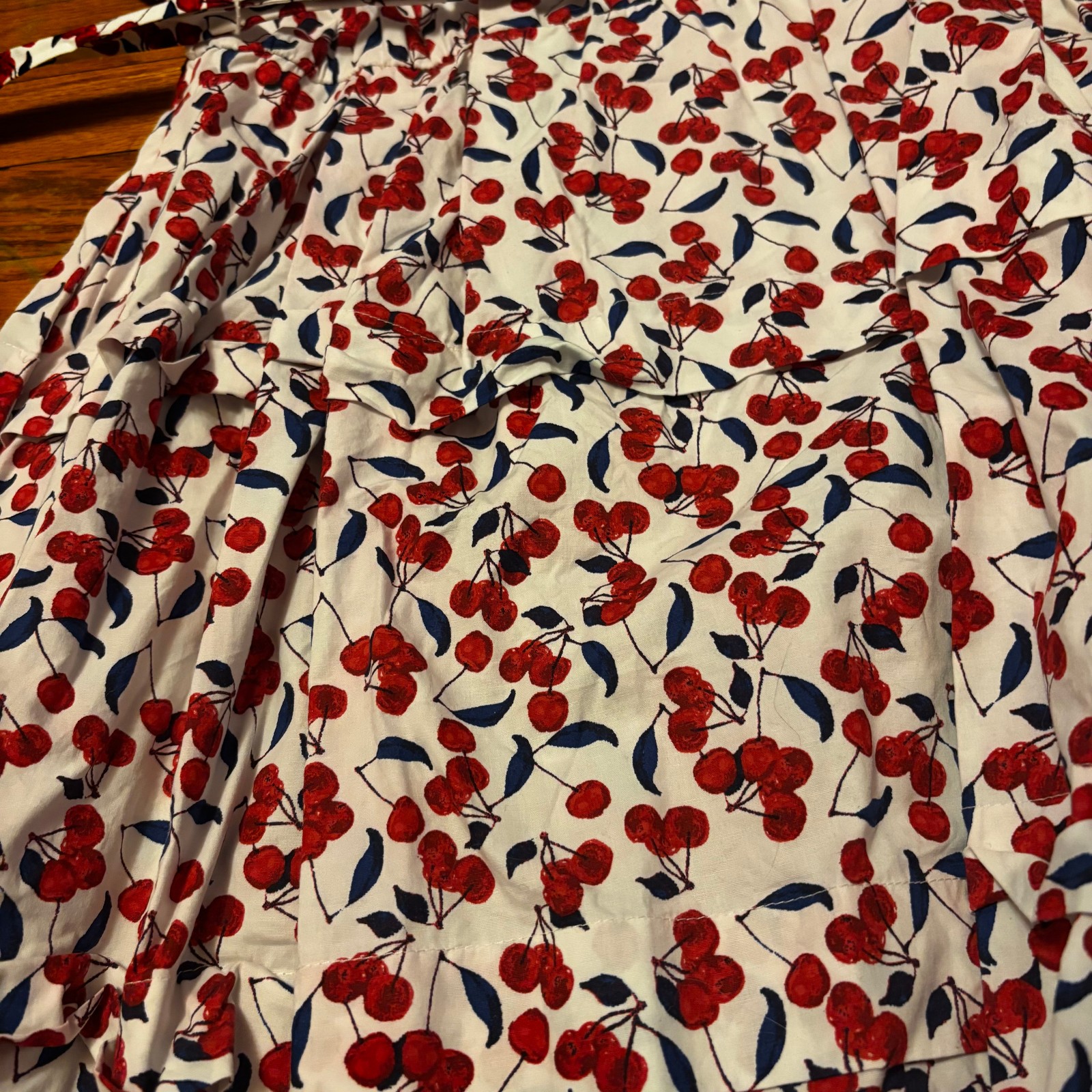 Modcloth Donna Morgan Cherries Print Button Down Retro Dress Size 14W
