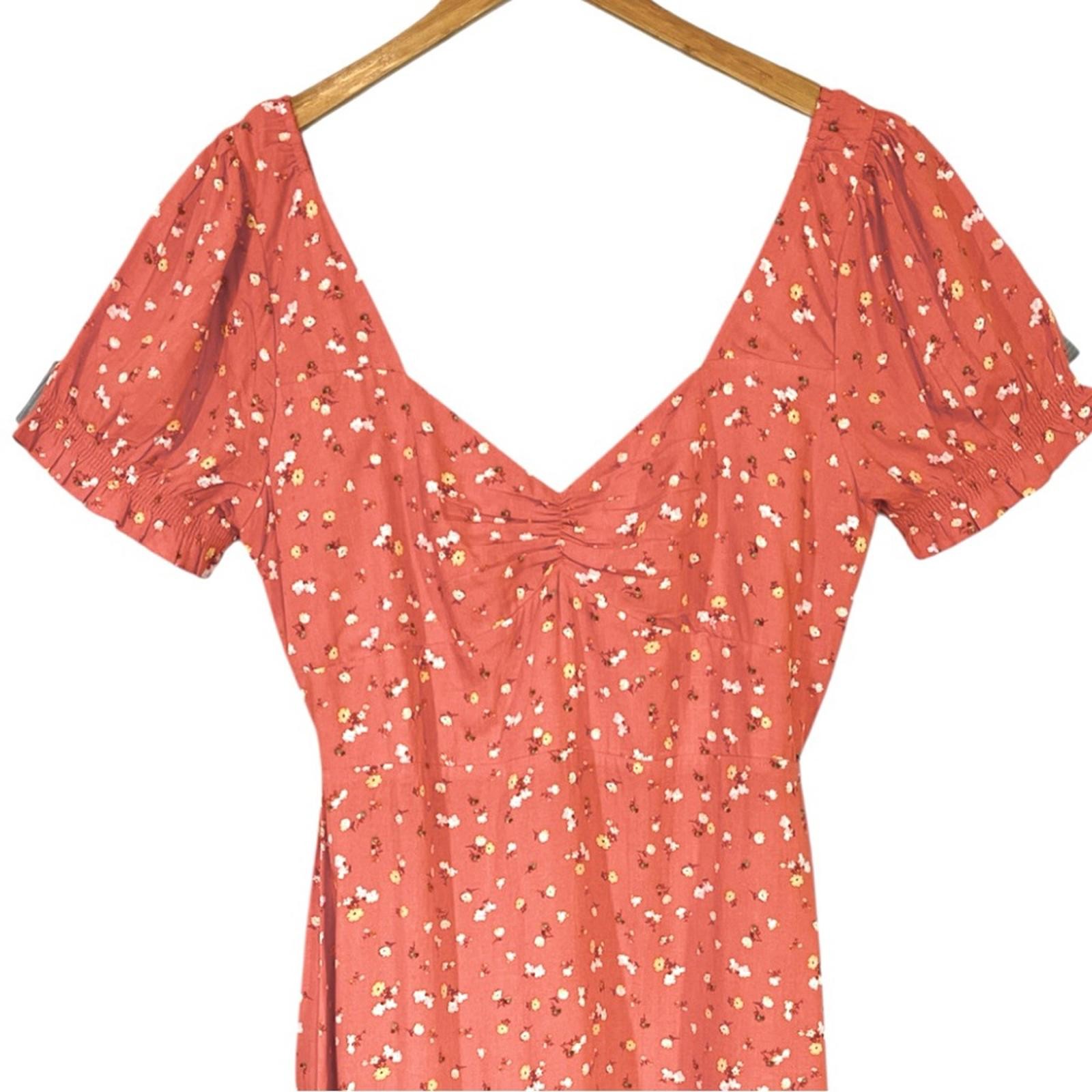 NWT Billabong Fell For You Floral Midi Dress In Terracotta Women’s Size XL