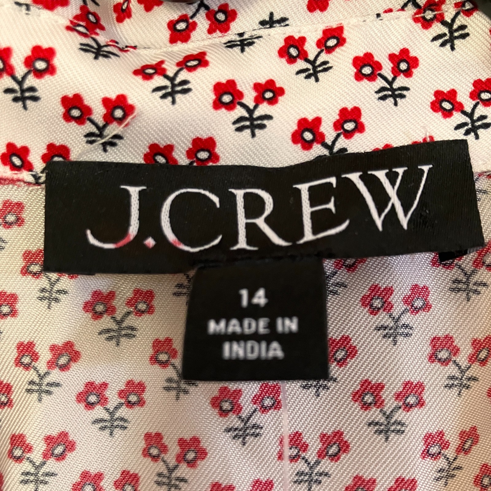J.Crew Womens Wren Lace-Trim Glossy Twill Pockets Shirt Dress Size 14 Red SP NWT