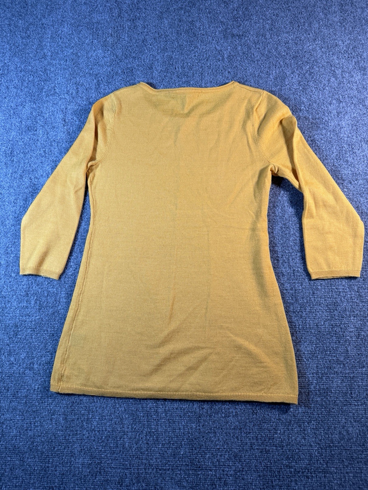 Antonio Melani , solid , Wool Dress, Medium, Wool blend, Mustard/ gold Color