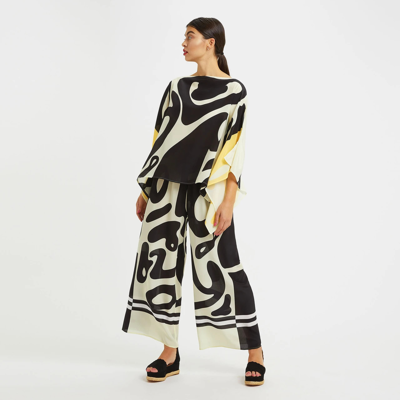 Silk Crepe Co-ord Sets Maxi Kaftan,Printed Kaftan, pretty Kaftan For Women J5644