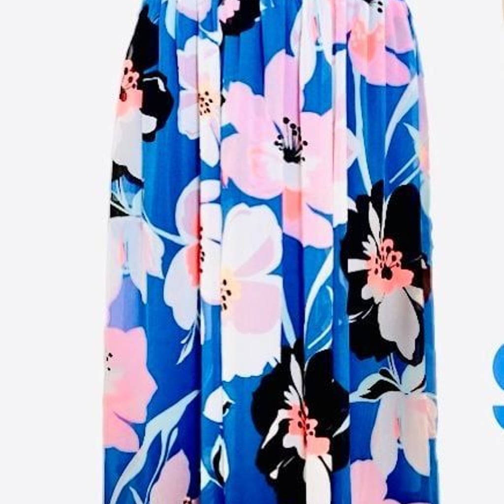 Express Floral Print Lace-Up Cut-Out Maxi Dress