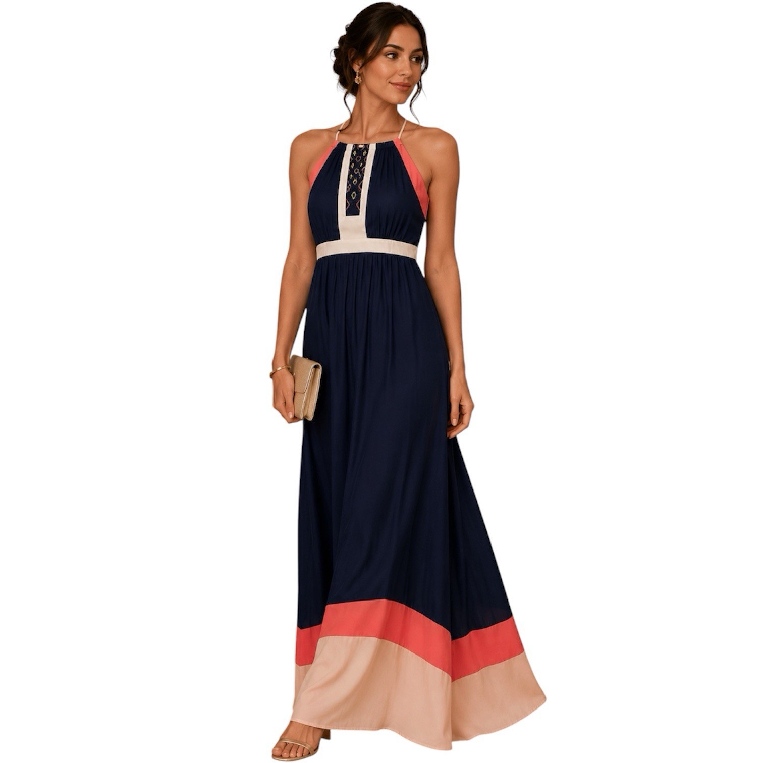 Brigitte Bailey Maxi Sundress Size M Cocktail Party Resortwear