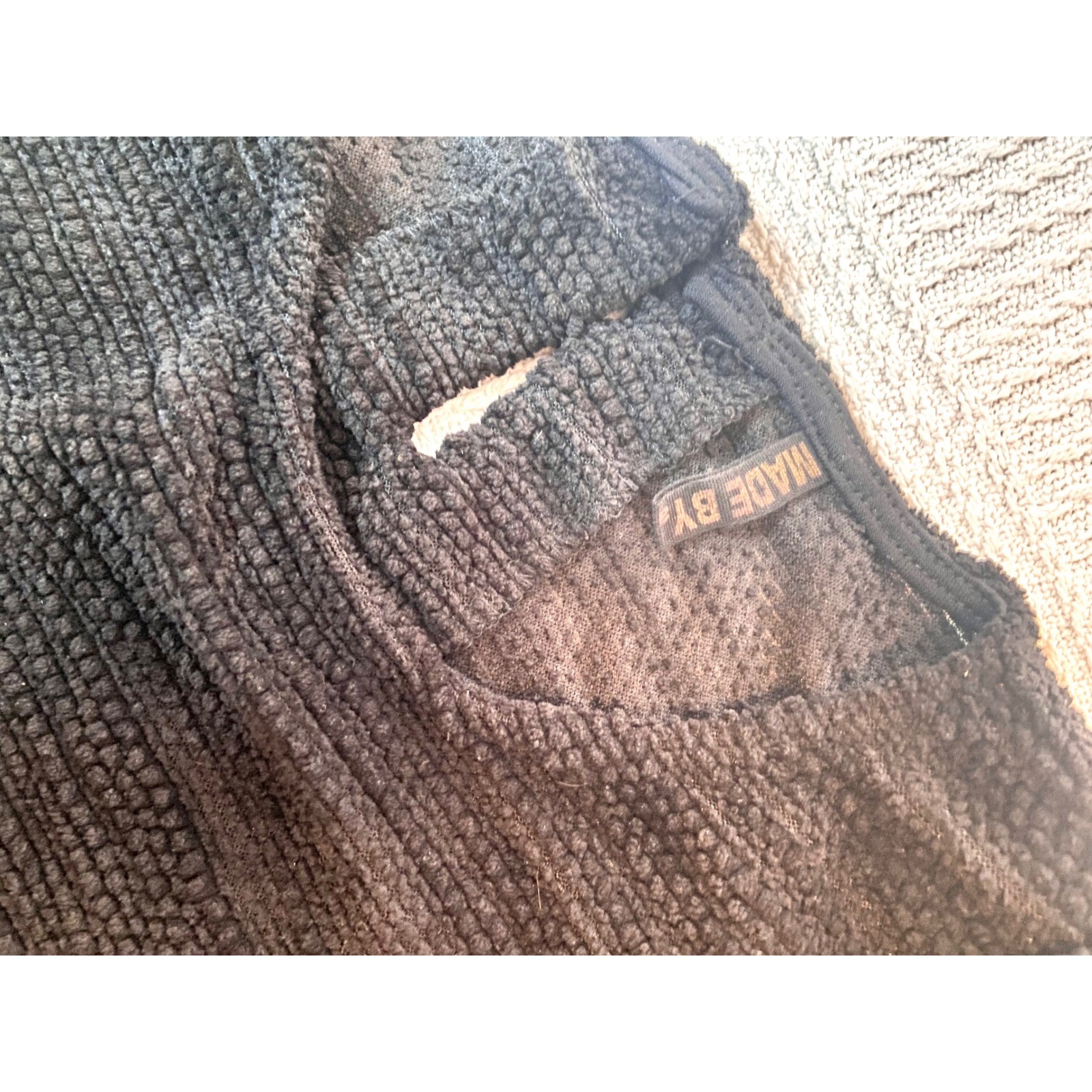 MinkPink Black Textured Knit Mini Dress Sheer Bishop Sleeve Smocked Cuff Small
