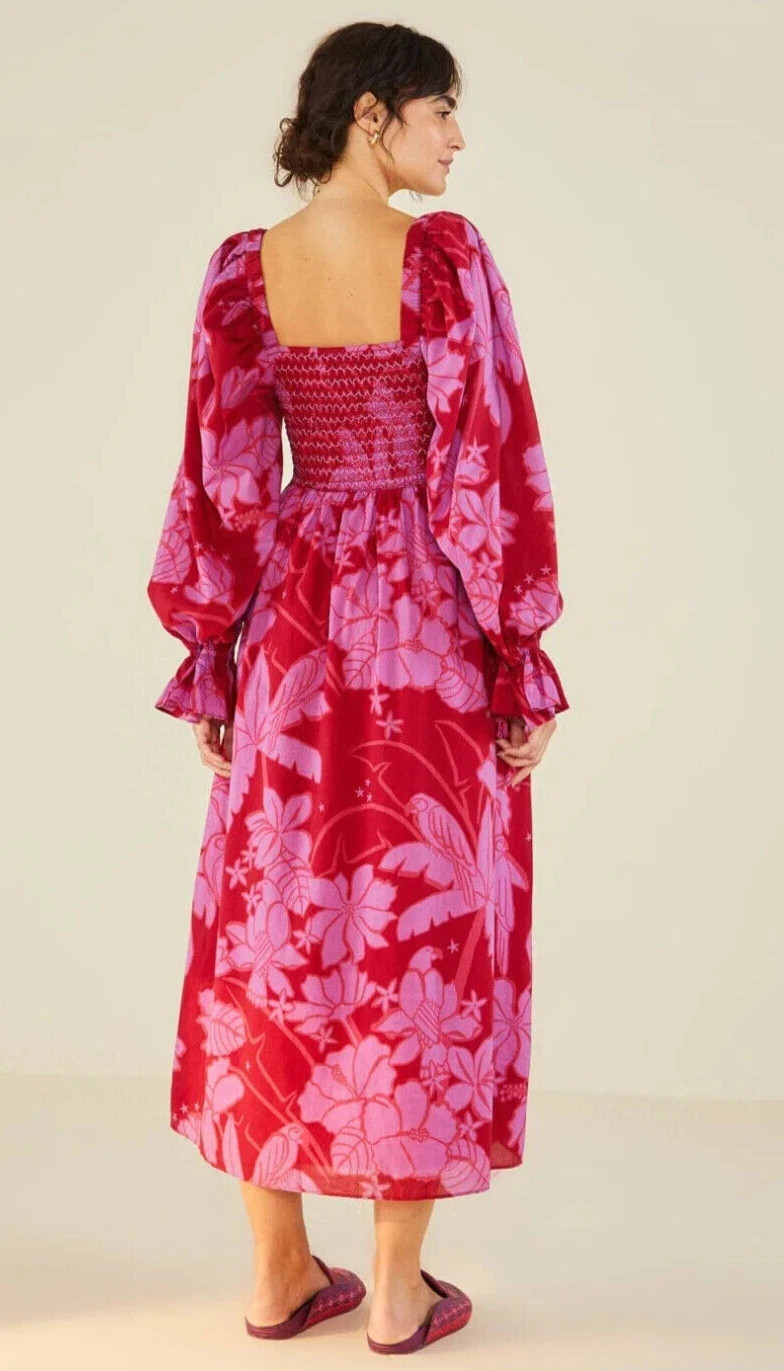 FARM RIOLiving Nature Burgundy Midi Dress Regular price $245 Small