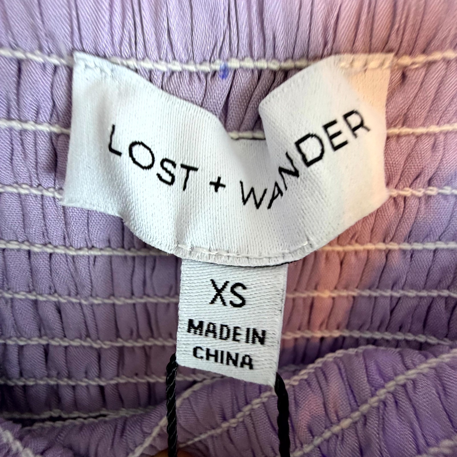 Lost + Wander Revolve Angel in Disguise Maxi Dress Womens XS Lavender Smocked