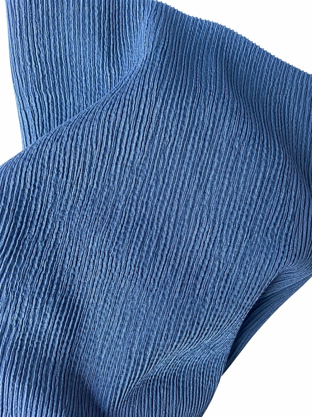 Halston Blue Solid Boat Neck Sleeveless Sheath Dress Buckle Knee Knit 16