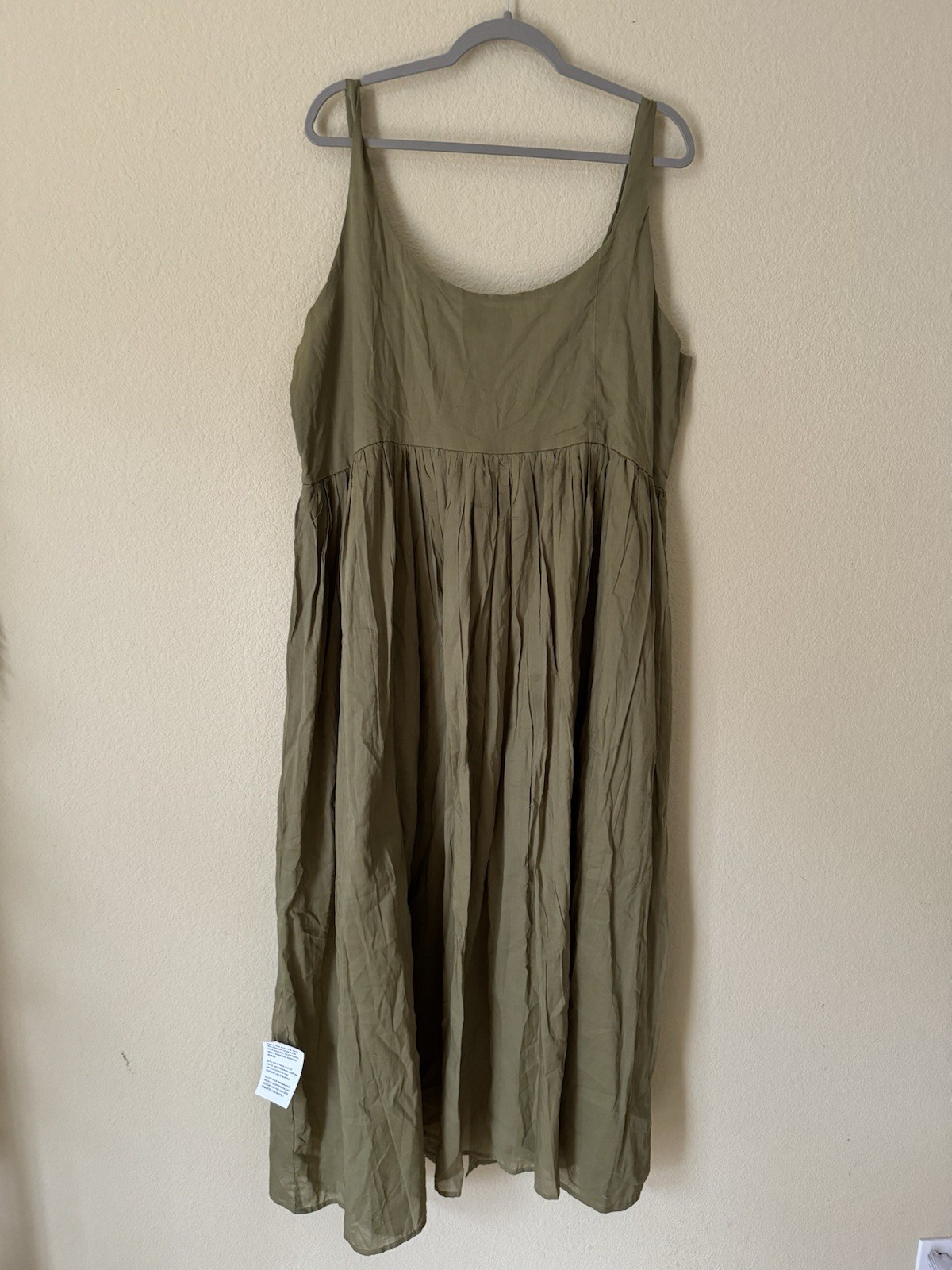 ASOS Design Curve Voile Picnic Midi Sundress In Green – US 16 UK 20 NWT
