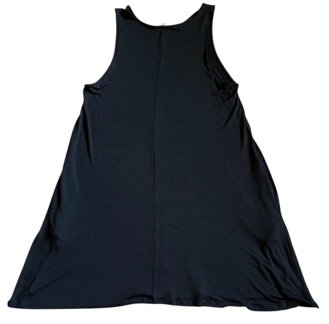 Melrose And Market Stretch Shift Swing Dress 2X Black Midi Length Sleeveless