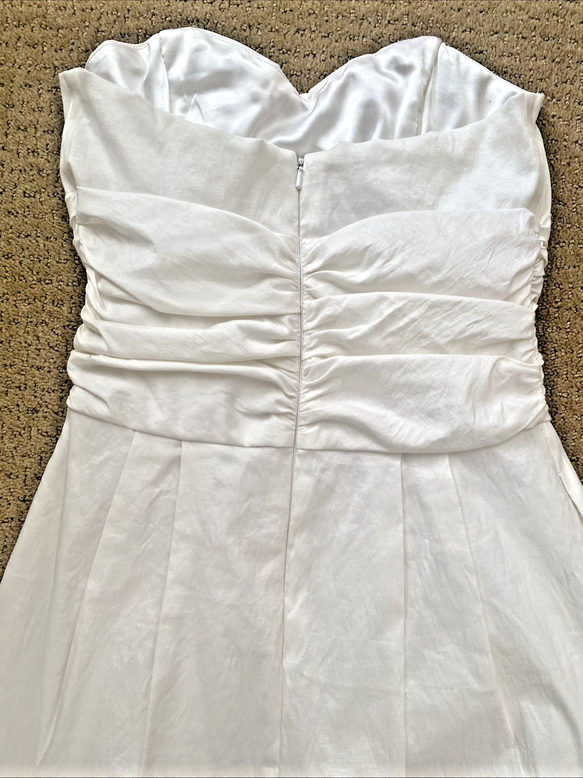 VTG 80s 90s Jessica McClintock White Prom HOCO Dress Bubble Hem Sz 10