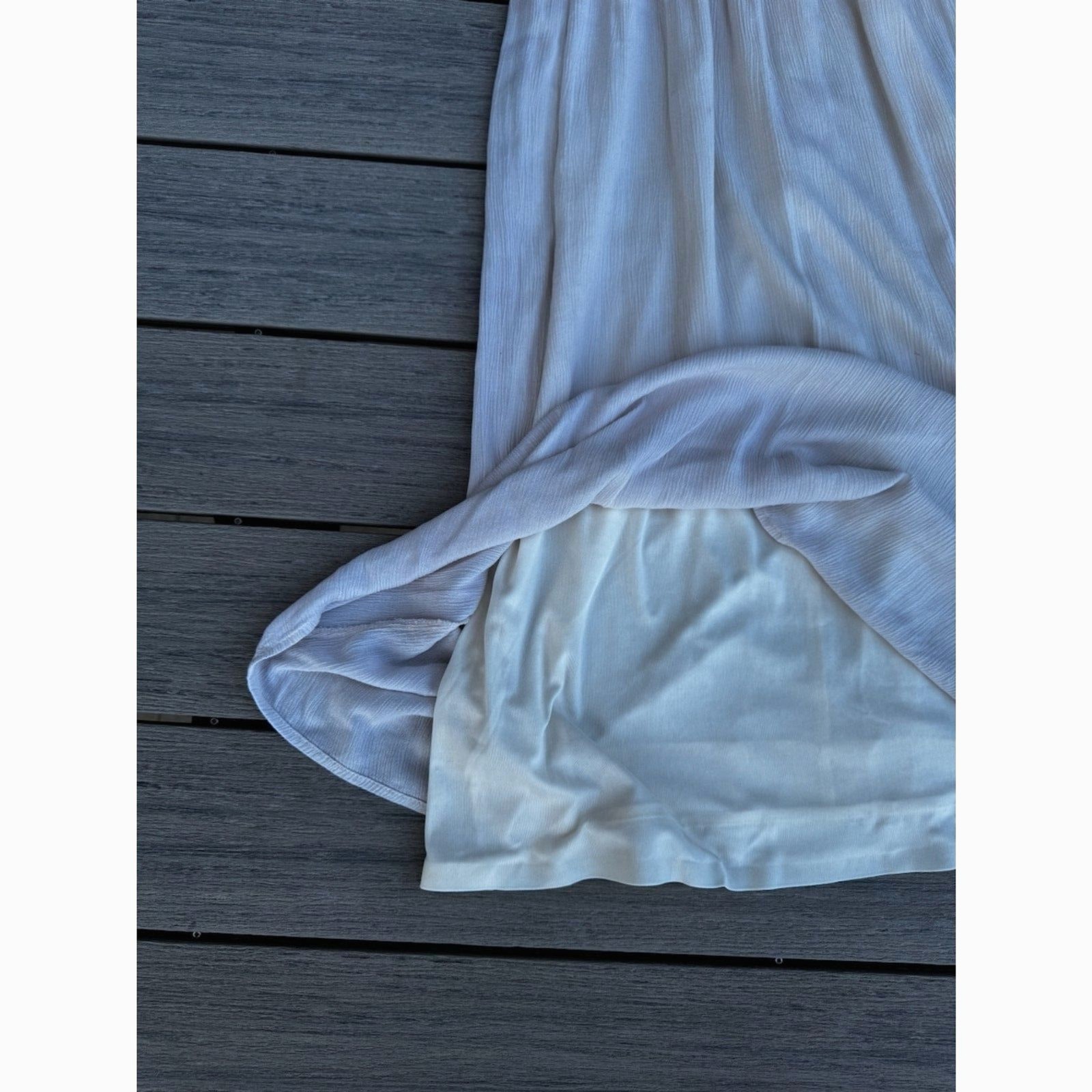 Sincerely Jules Crochet Top Maxi Dress Cream Oatmeal Boho Cottagecore Medium