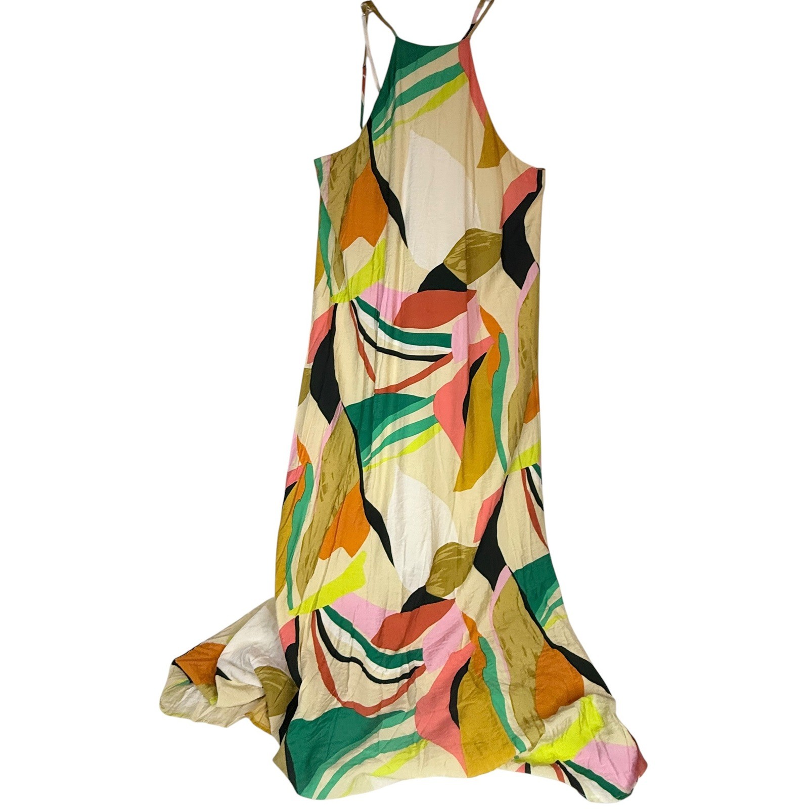 FORE Abstract Maxi Dress Women’s Medium Multicolor Sleeveless Boho Resort