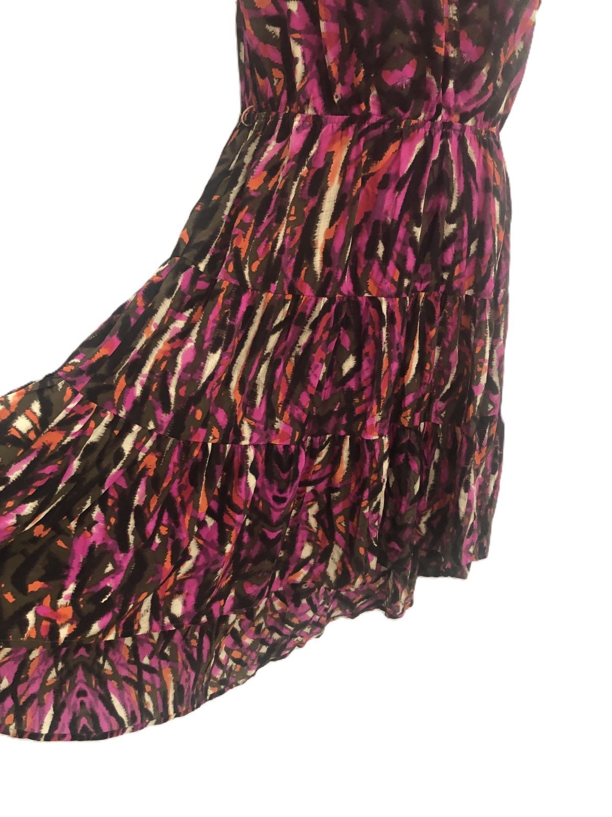 Presley Skye Silk Tiered High-Low Hem Dress Size Medium