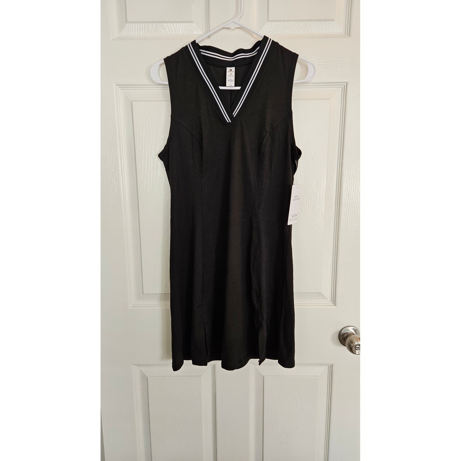 90 Degree by Reflex Black Tennis Dress Sleeveless Activewear Athleisure