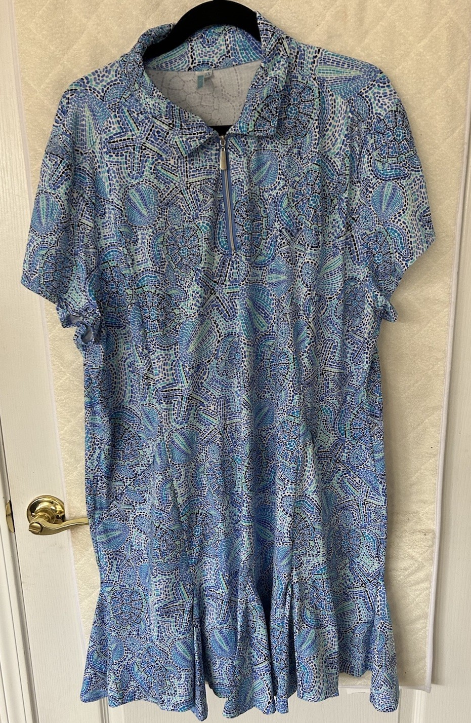 Beachtime Short Sleeve Polo Dress Size 1X Womens Golf Tennis Outdoor Beach