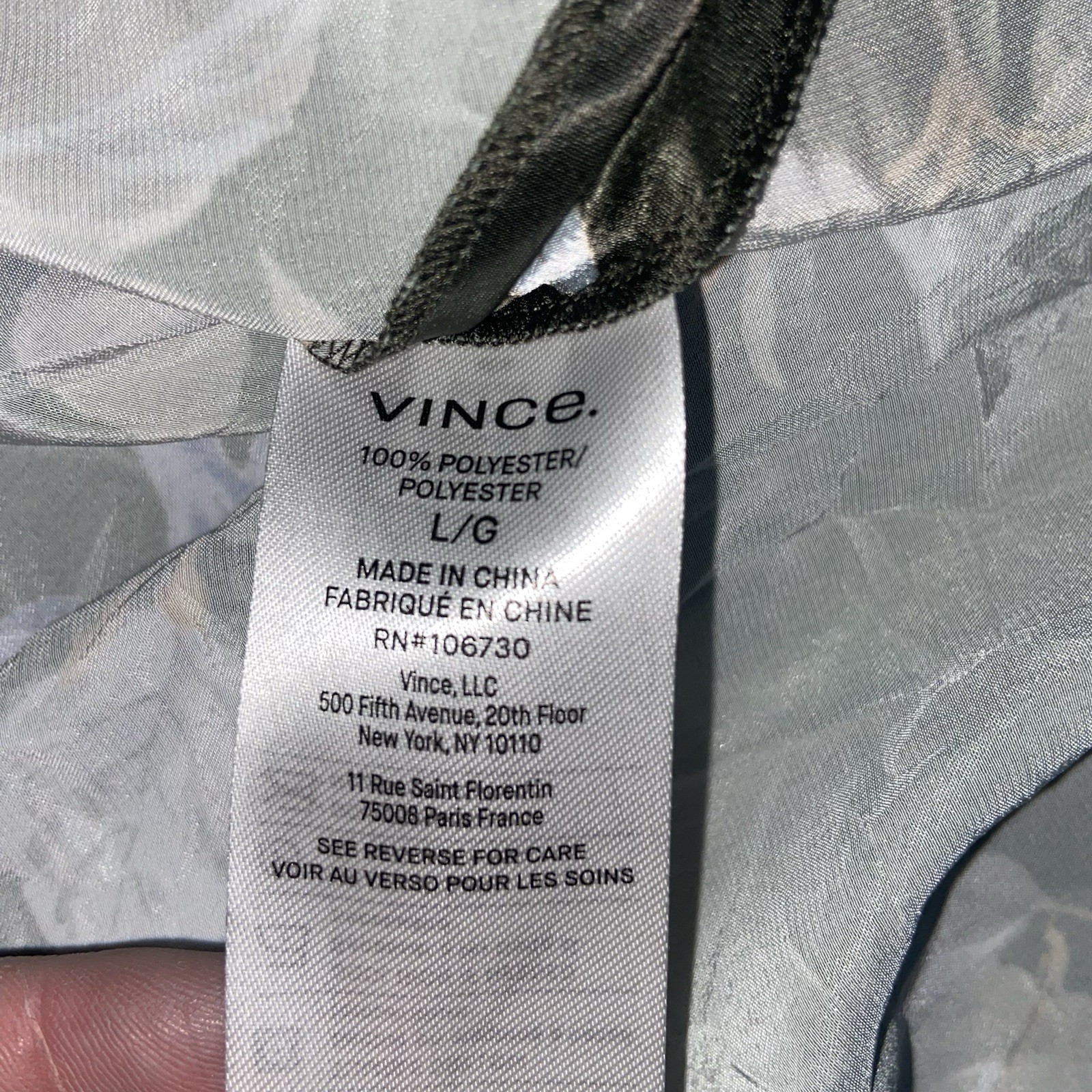 NWT $445 Vince Dress Large Bellflower V-Neck Slip Crinkle Satin Garden Floral