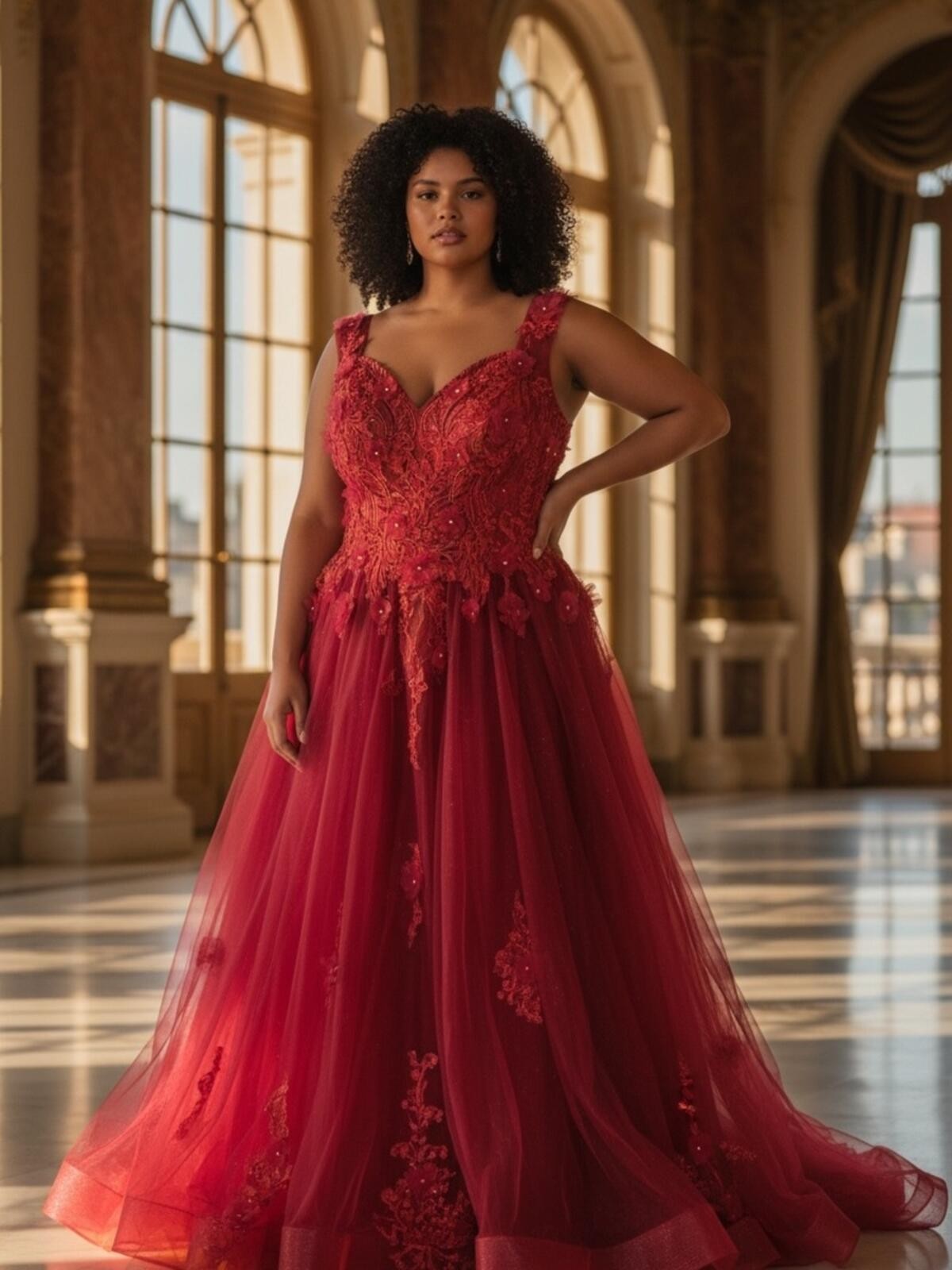 Burgundy Formal Ball Gown Plus Size 18W Prom Quince Dress