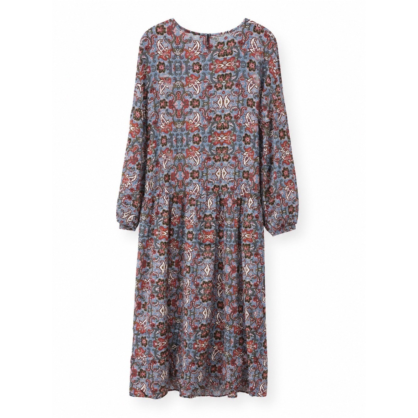 Lanidor Collection Boho Paisley Bell Sleeve Midi Dress XL 100% Viscose