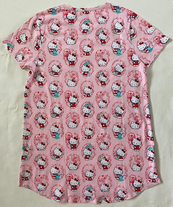 NEW Hello Kitty Vera Bradley Short Sleeve Pink Sleepwear Nightgown Dress M L 2XL