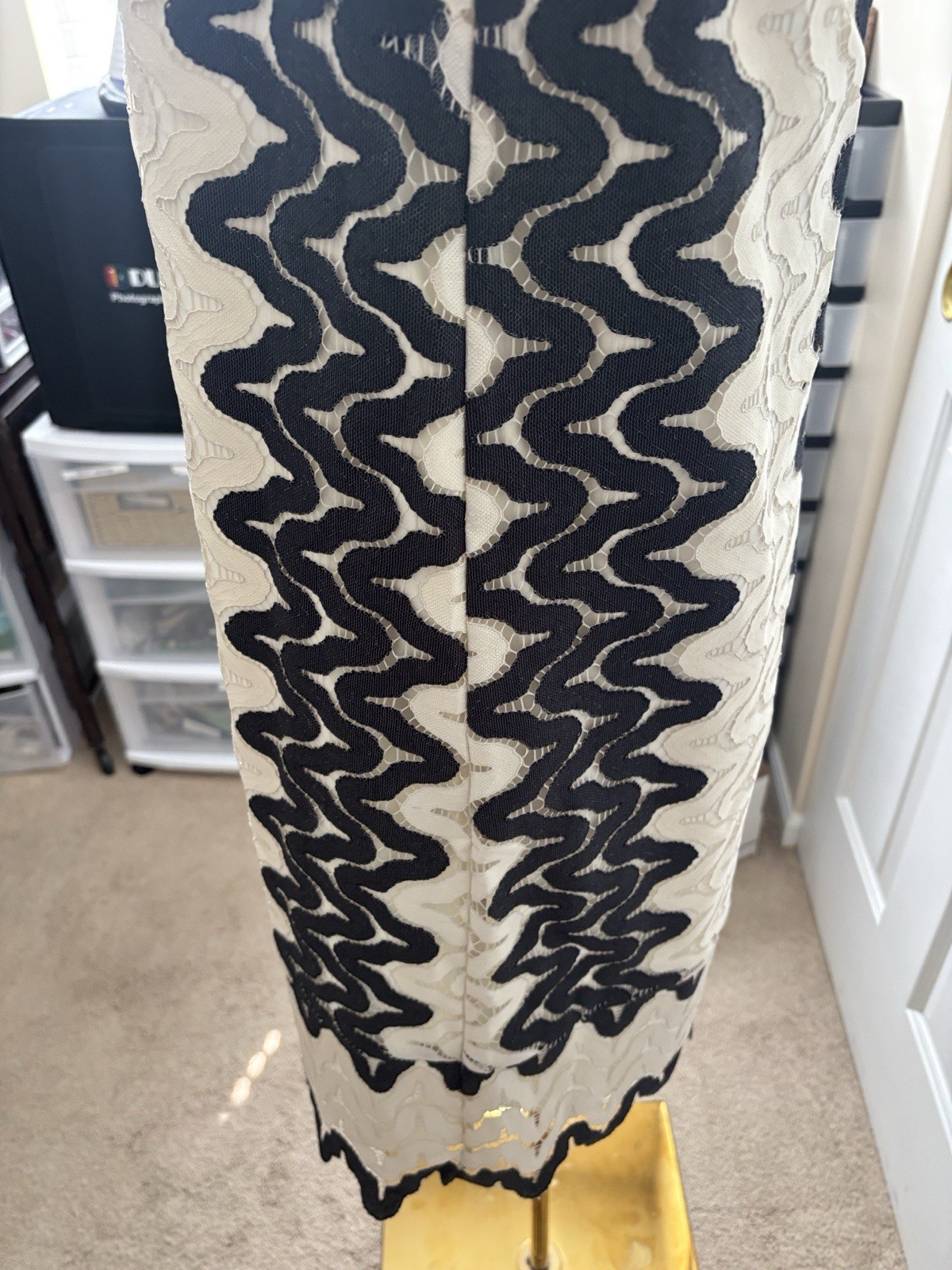 Kate Spade Black And Cream Size 4 Sand Dunes Pace Shift Dress