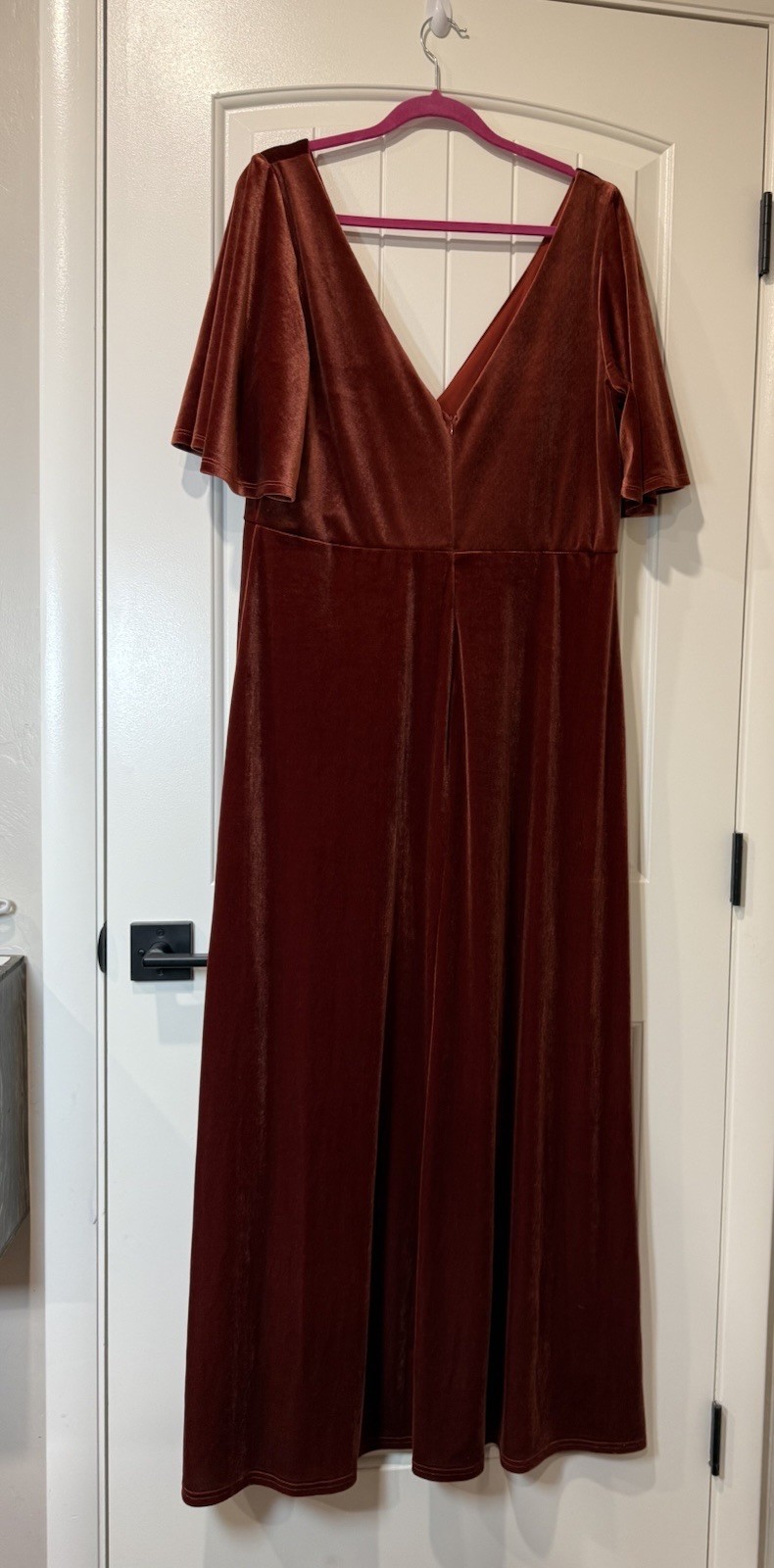 Vintage Plus Size Velvet Maxi Evening Dress 2XL