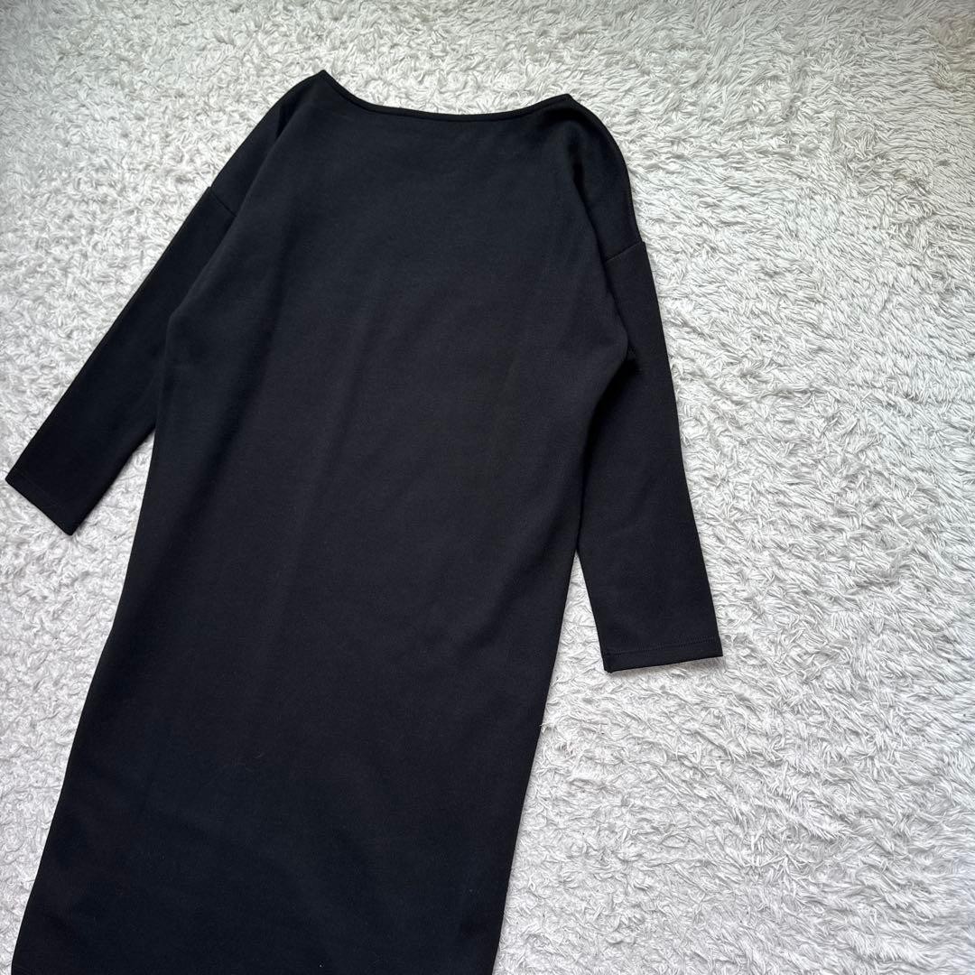with Tags MUJI Organic Cotton Blend Double Knit Dress Black