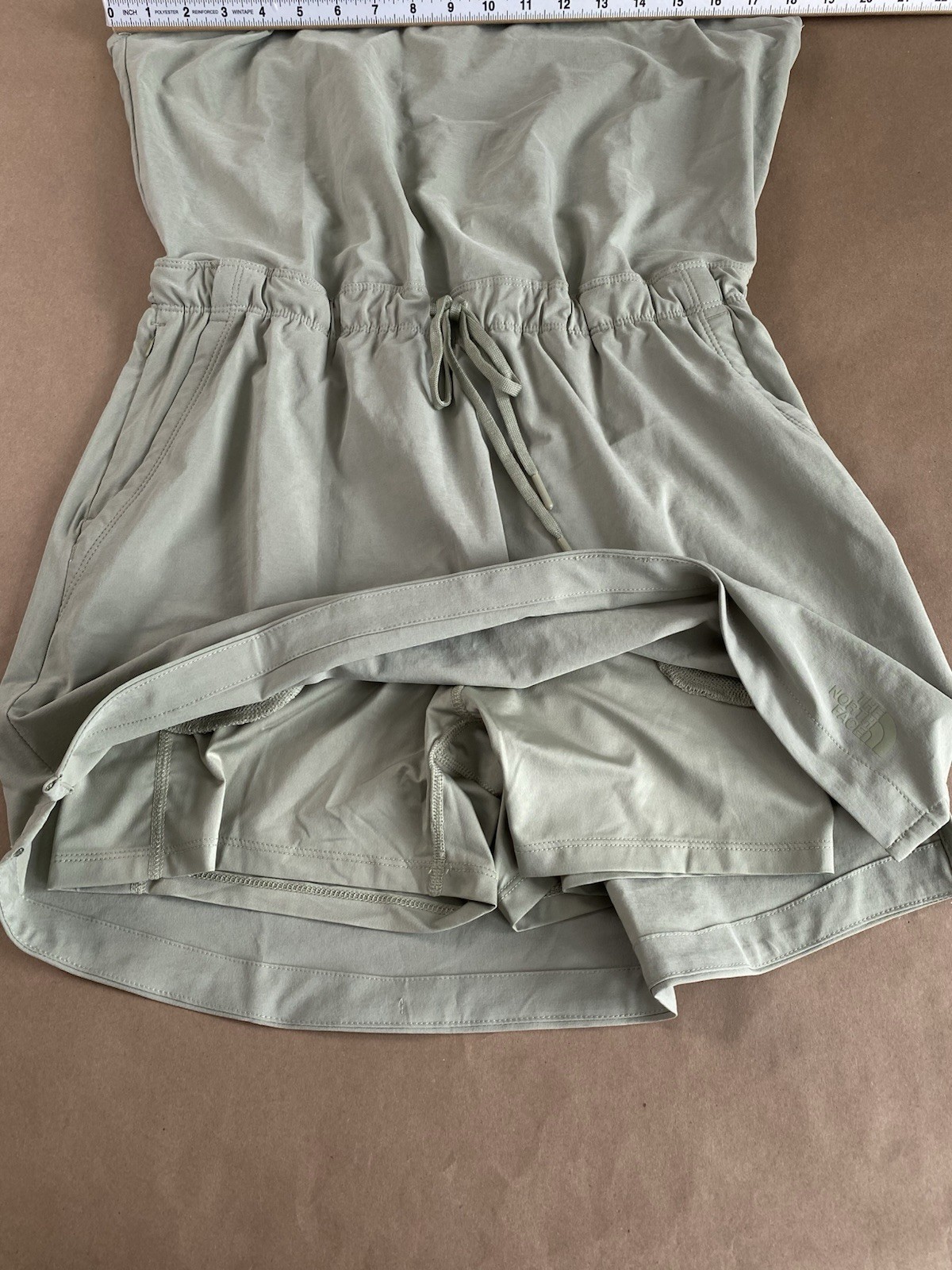 The North Face L Large Womens Never Stop Adventure Tank Dress Tea Green Shorts