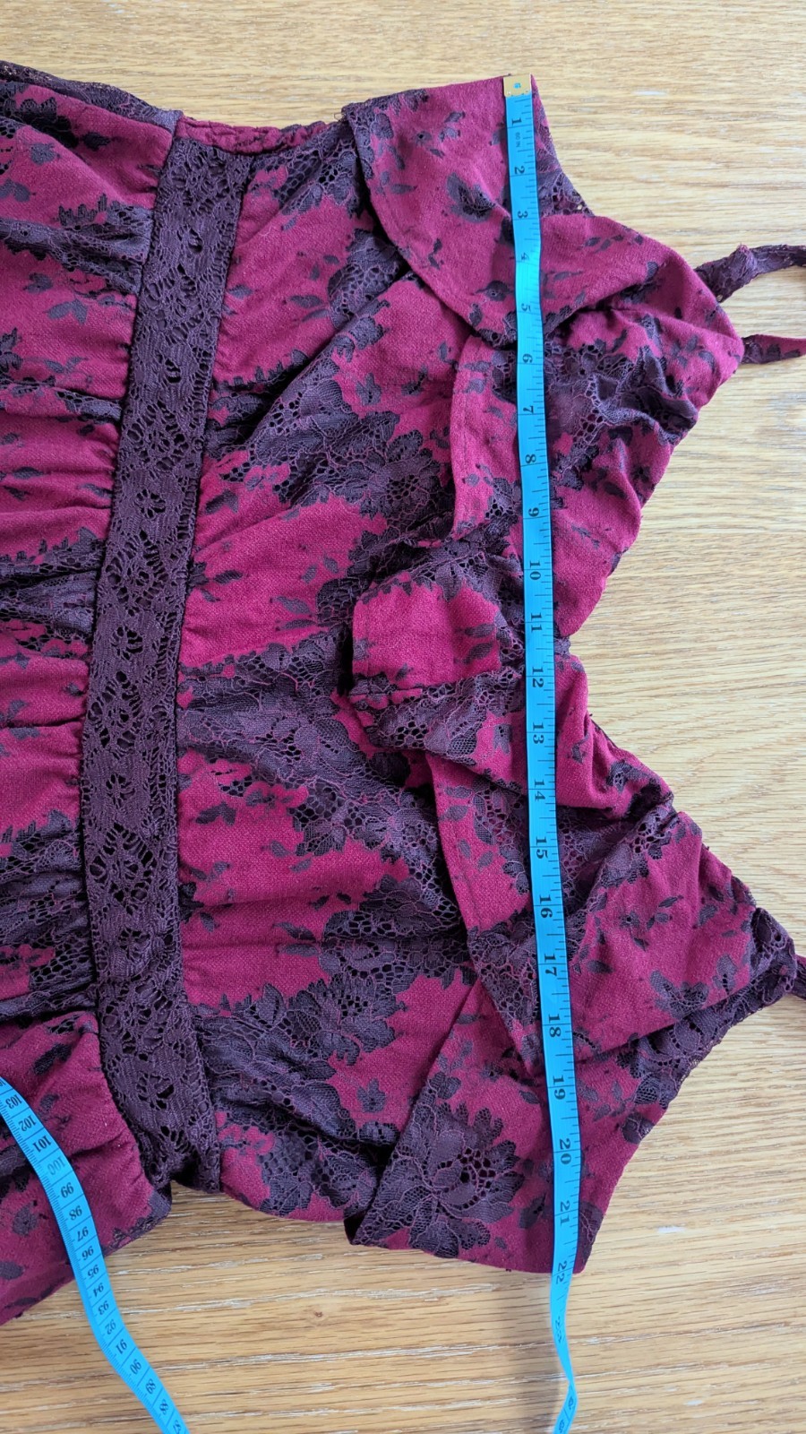 Torrid Dress Size 2 18/20 NWT Two Tone Lace Tiered Hem Dress In Rhubarb Pockets