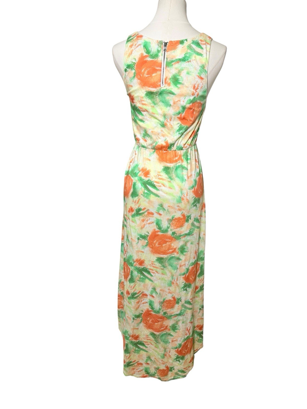 Alice + Olivia Kelty High Low Floral Tank Dress Watercolor Print Size 0