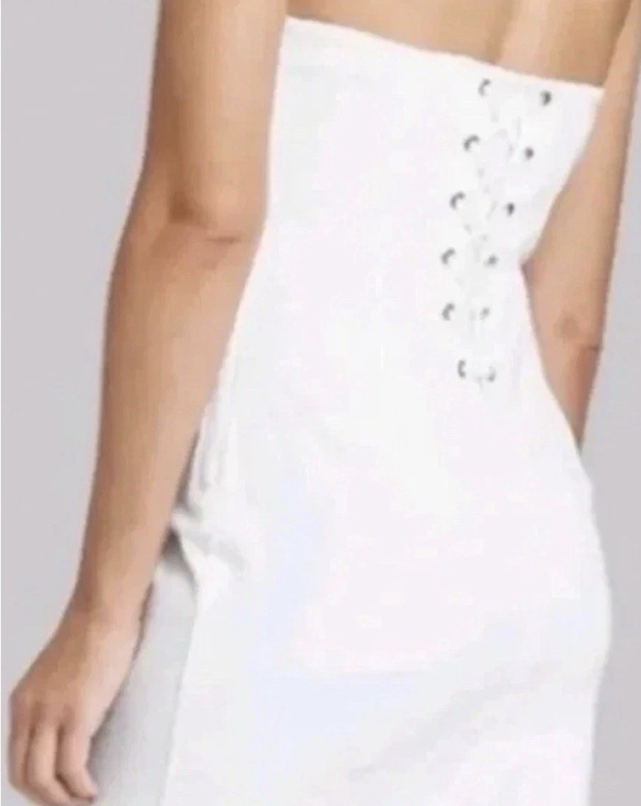Women’s Bodycon Lace Up Dress Removeable Straps Wild Fable White NWT Small