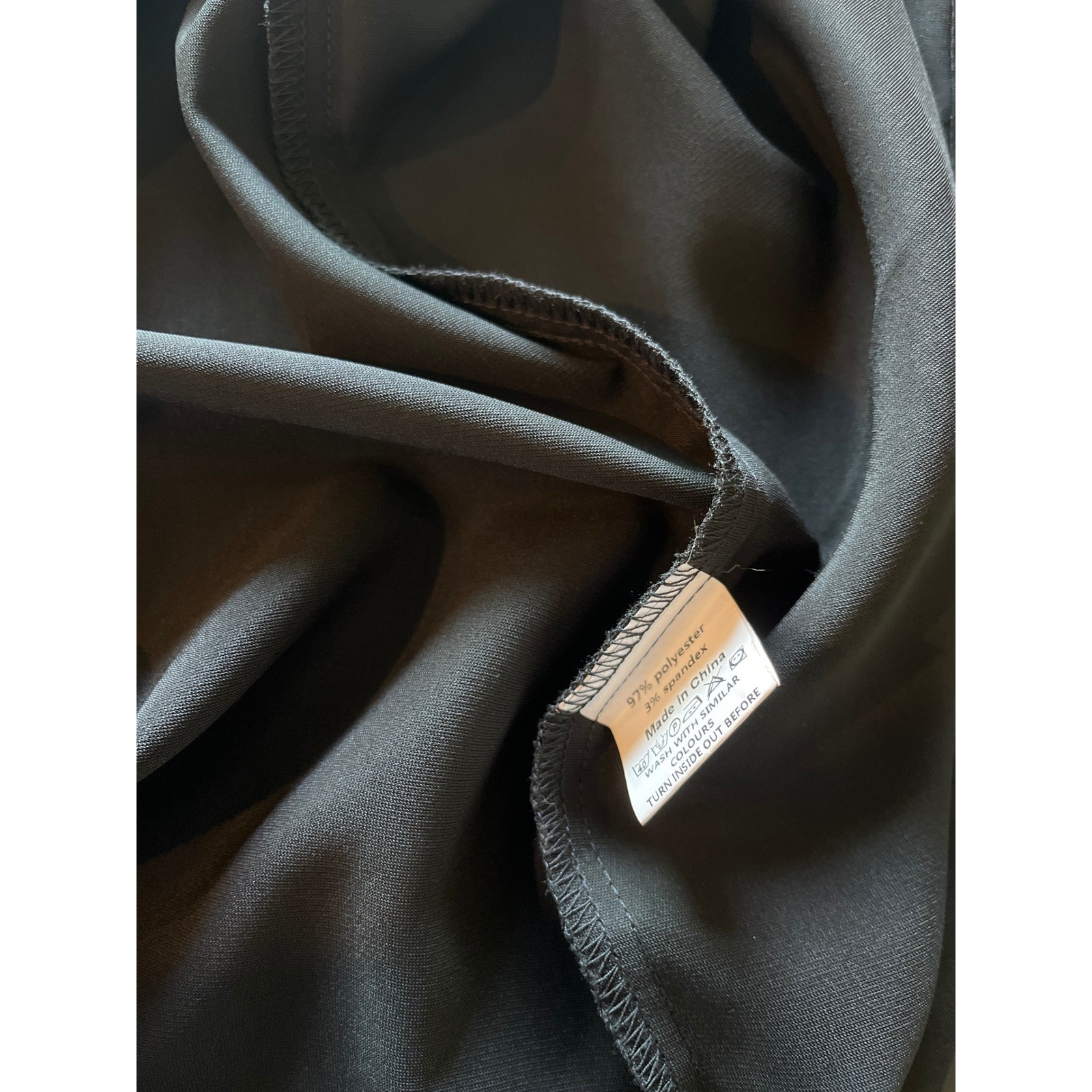 YOINS Black Long Sleeve Split Cuff Shift Dress Womens Size Large L US 12