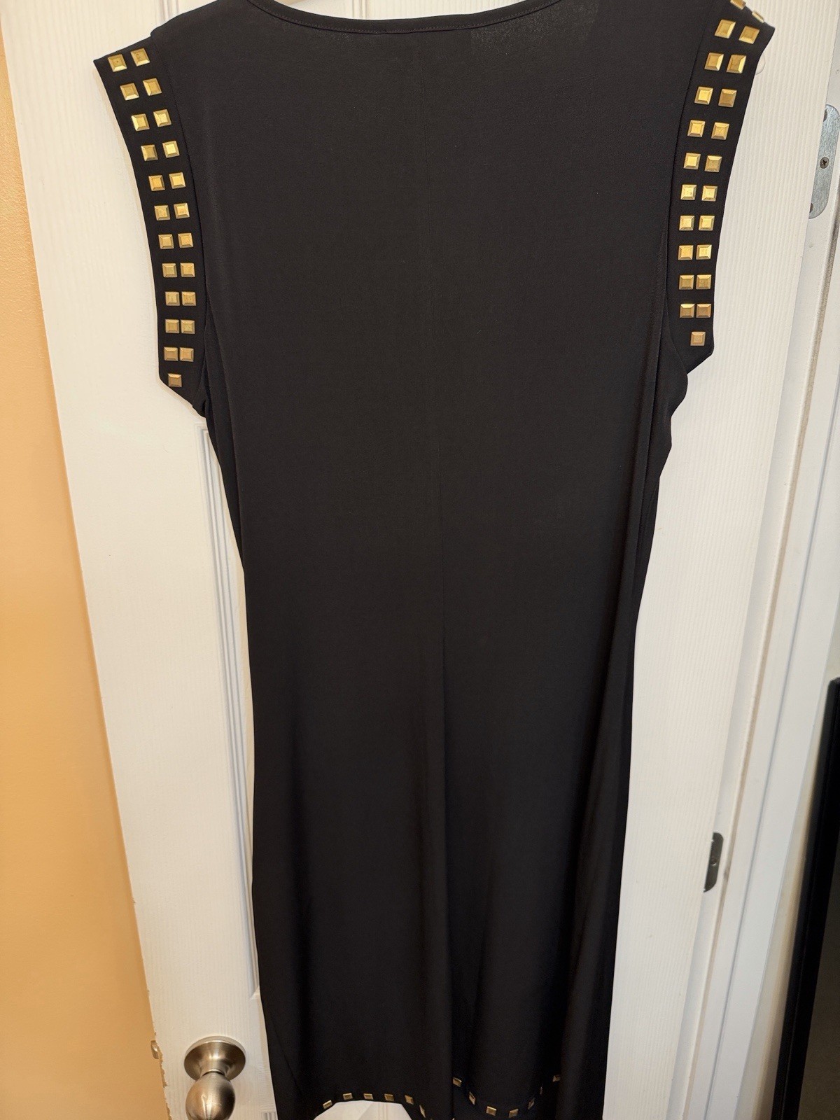 MICHAEL Michael Kors Brown Solid Studded Ruched Slit Sheath Midi Dress XS
