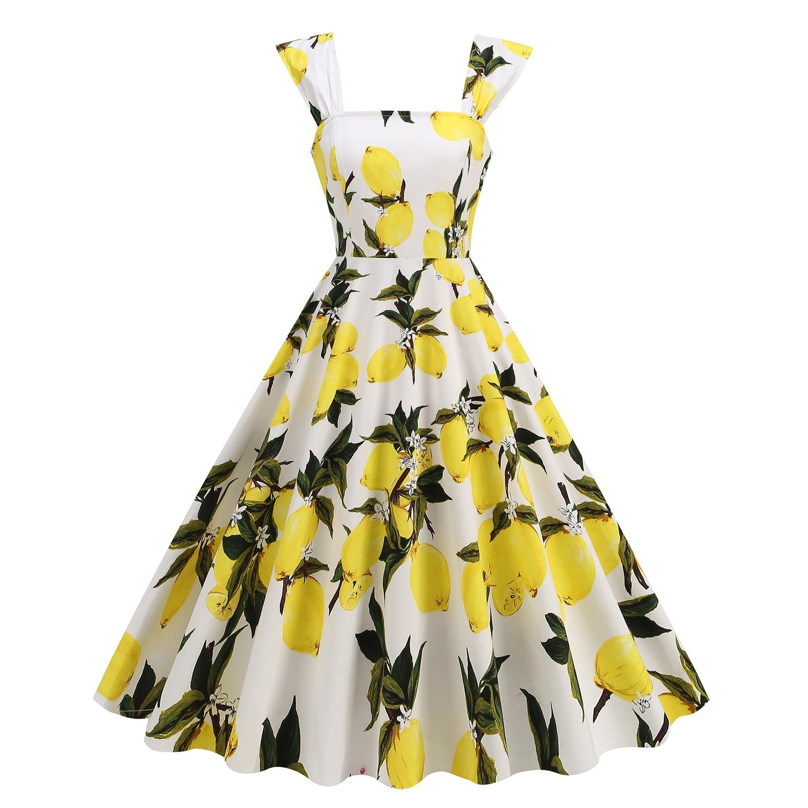 50s Style Dresses for Women 1950s Vintage Cocktail Swing Dress Spaghetti Straps