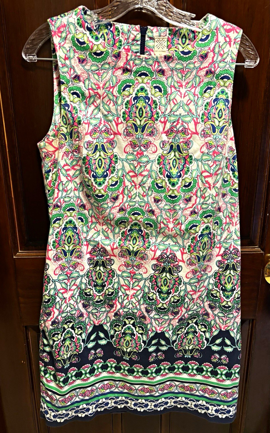 Artisan NY Women’s Shift Dress Sleeveless Floral Multicolor Knee Length 6