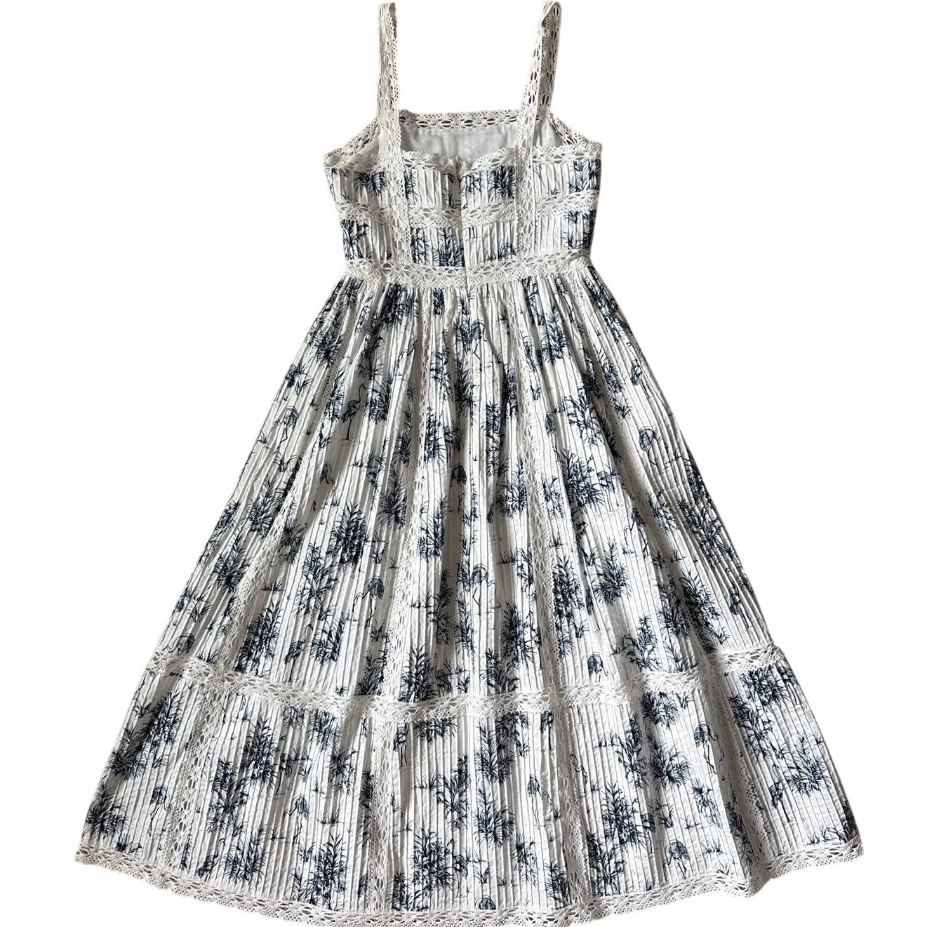 Hunter Bell New York Bevins Lace Midi Dress Palms & Flamingos Size 2