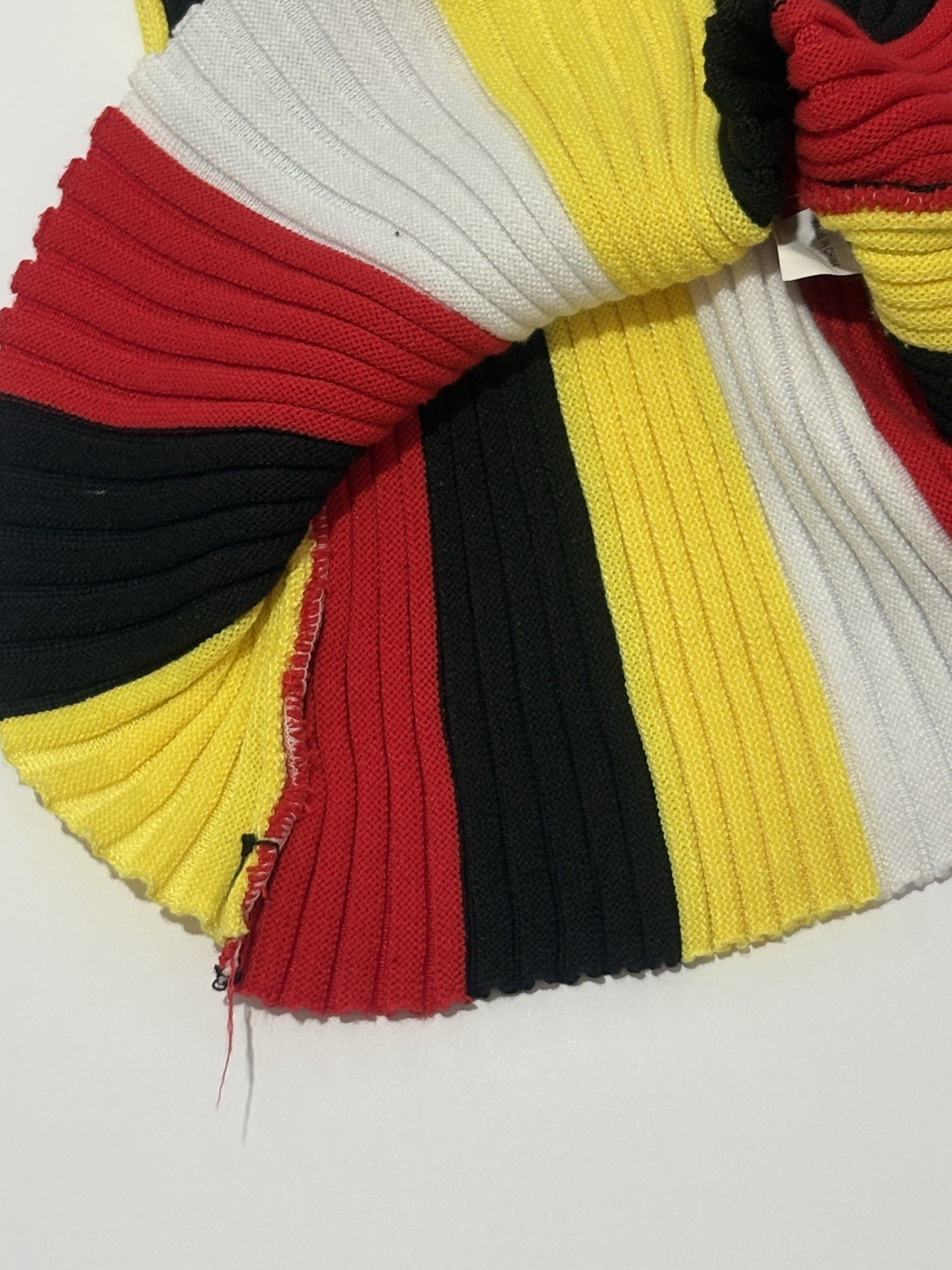 Sleeveless Ribbed Bodycon Dress in Red, Yellow, Black & White