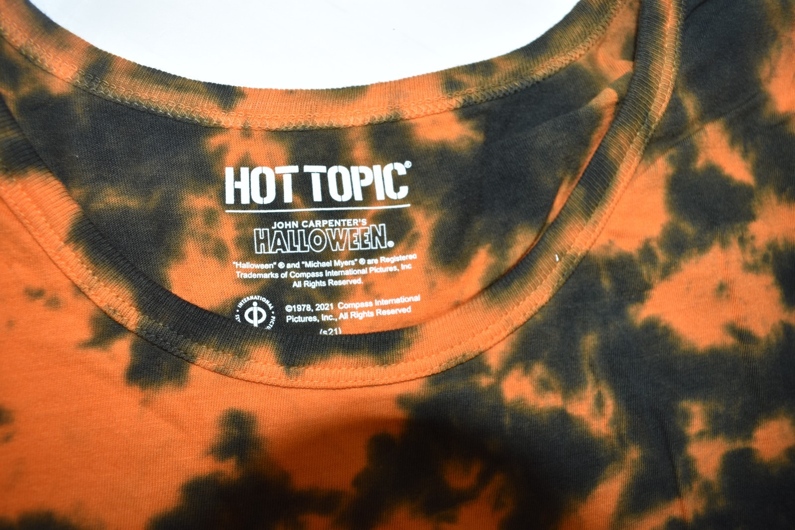Halloween Michael Myers One Good Scare Tie-Dye Juniors T-Shirt Dress NWT XS-XL