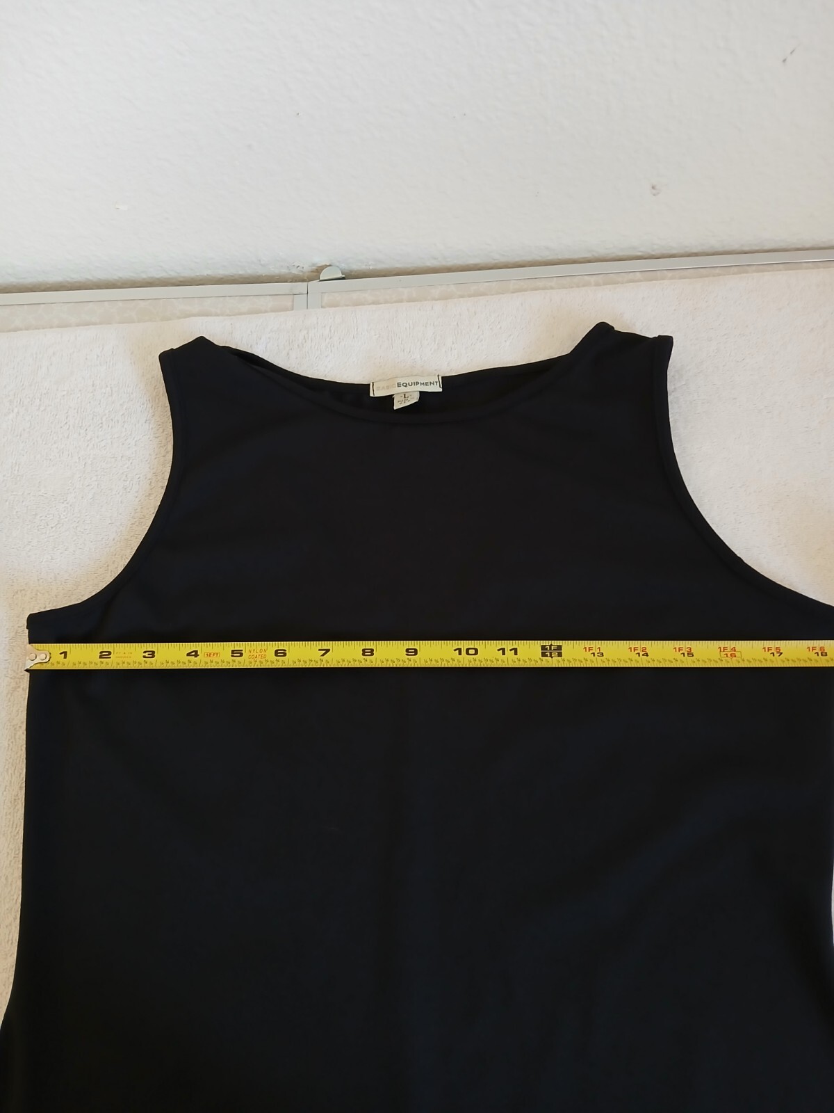 Basic Equipment Womens Black sleeveless dress Size large Round Neck Basic
