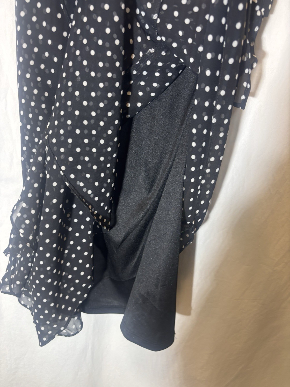 Chaps Dress Womens Medium Sleeveless Blue Polka Dot Size 8 HH19