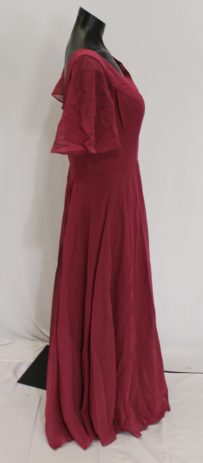 Stacees Women’s A-Line Chiffon Bridesmaid Dress NC3 Mulberry See Description NWT