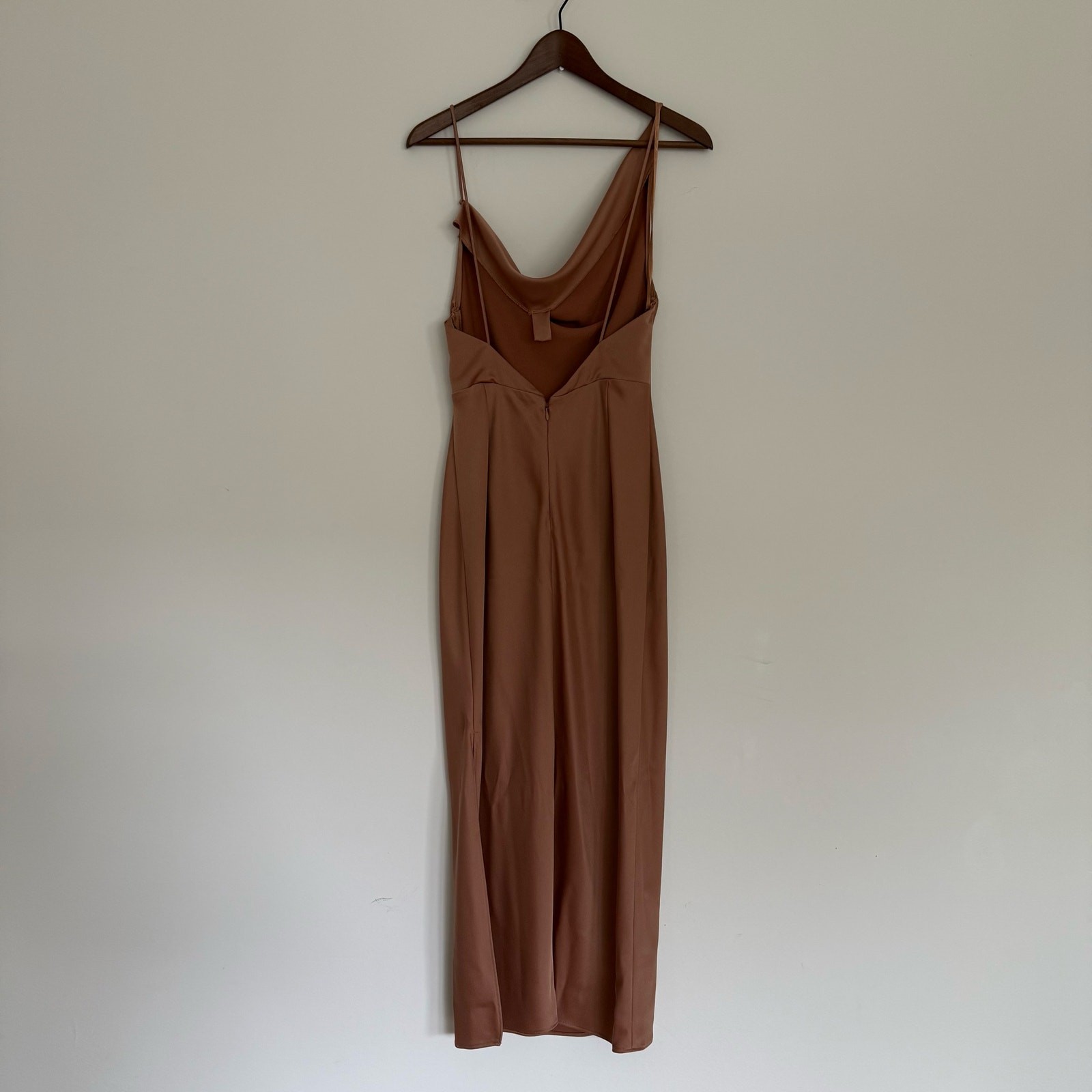 BHLDN August Satin Charmeuse Midi Dress Neutral Size US 8