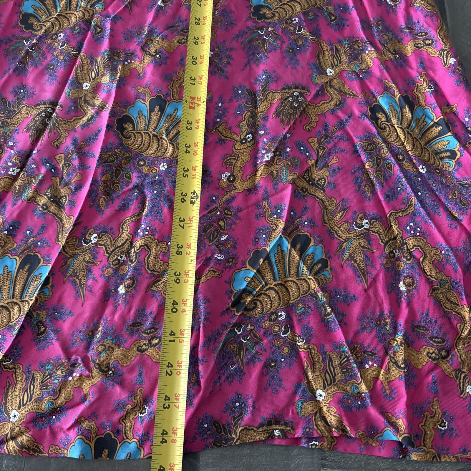 Sandro Paris Silk Midi Dress Sz 38 US 6 Medium Vibrant Pink
