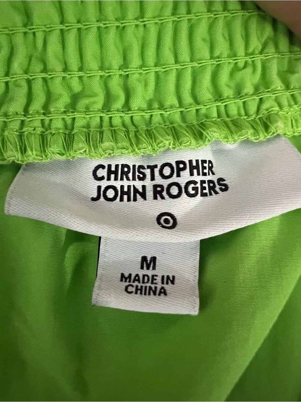 Christopher John Rogers Tie Strap High-Low Babydoll Dress Vibrant Green M