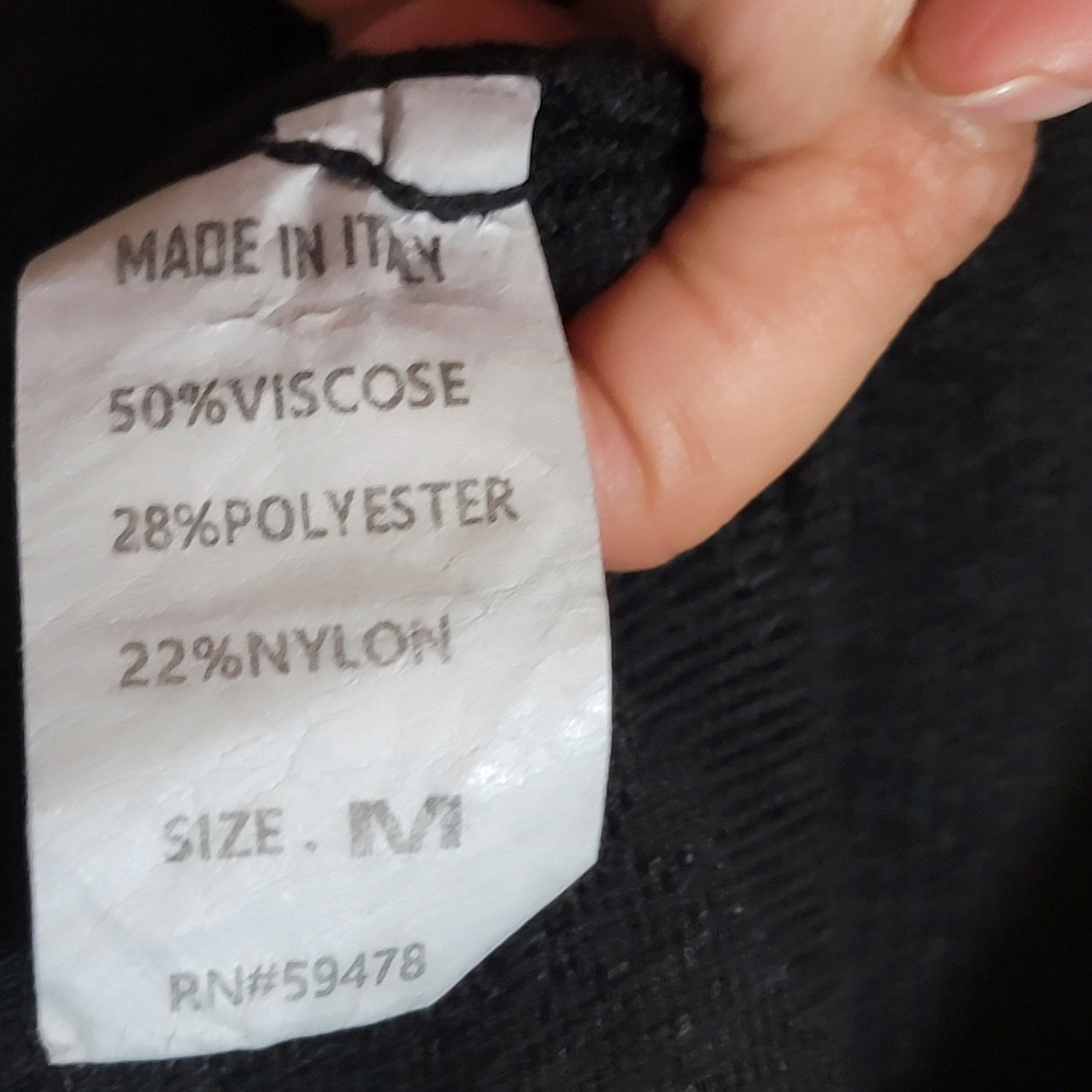 Alchemia Tricot Made in Italy Medium Black Sleeveless Maxi Knit Dress Minimalist
