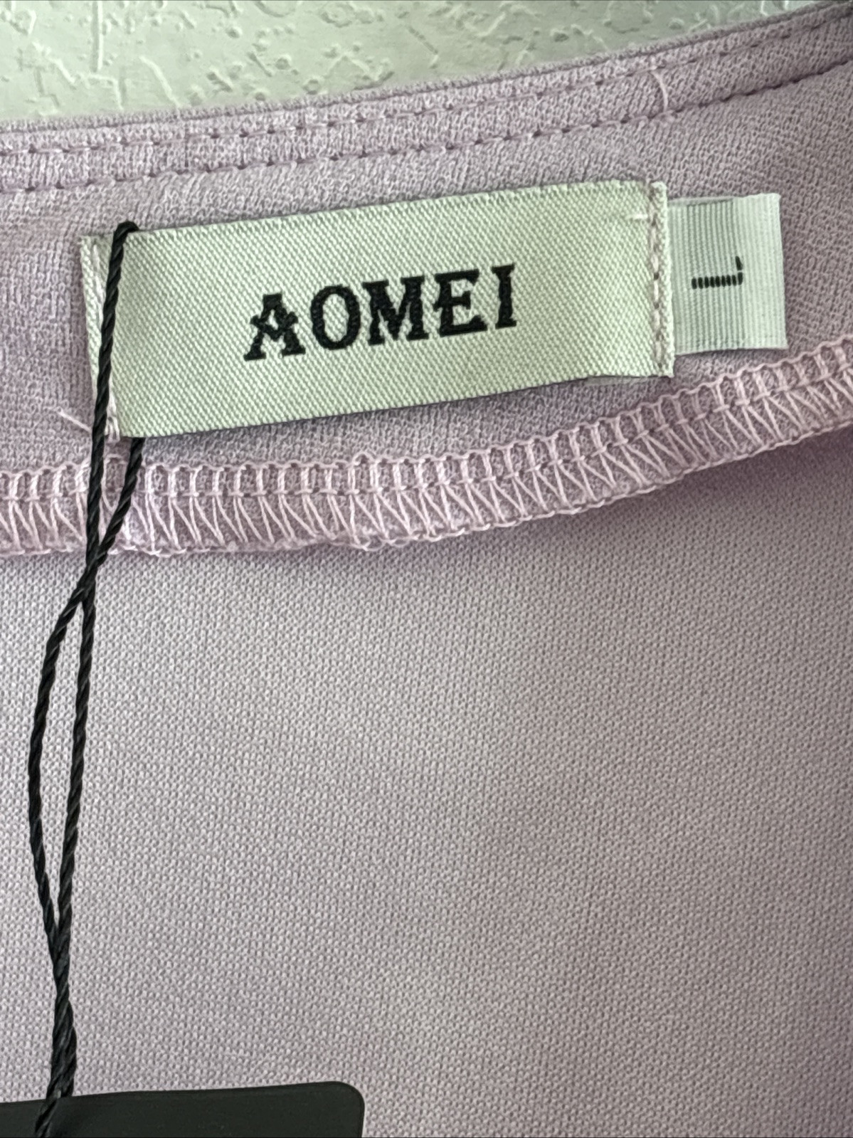 Aomei Womens Long Lilac Purple Flowy Ruffle Sleeve Dress Zip Back Size Large