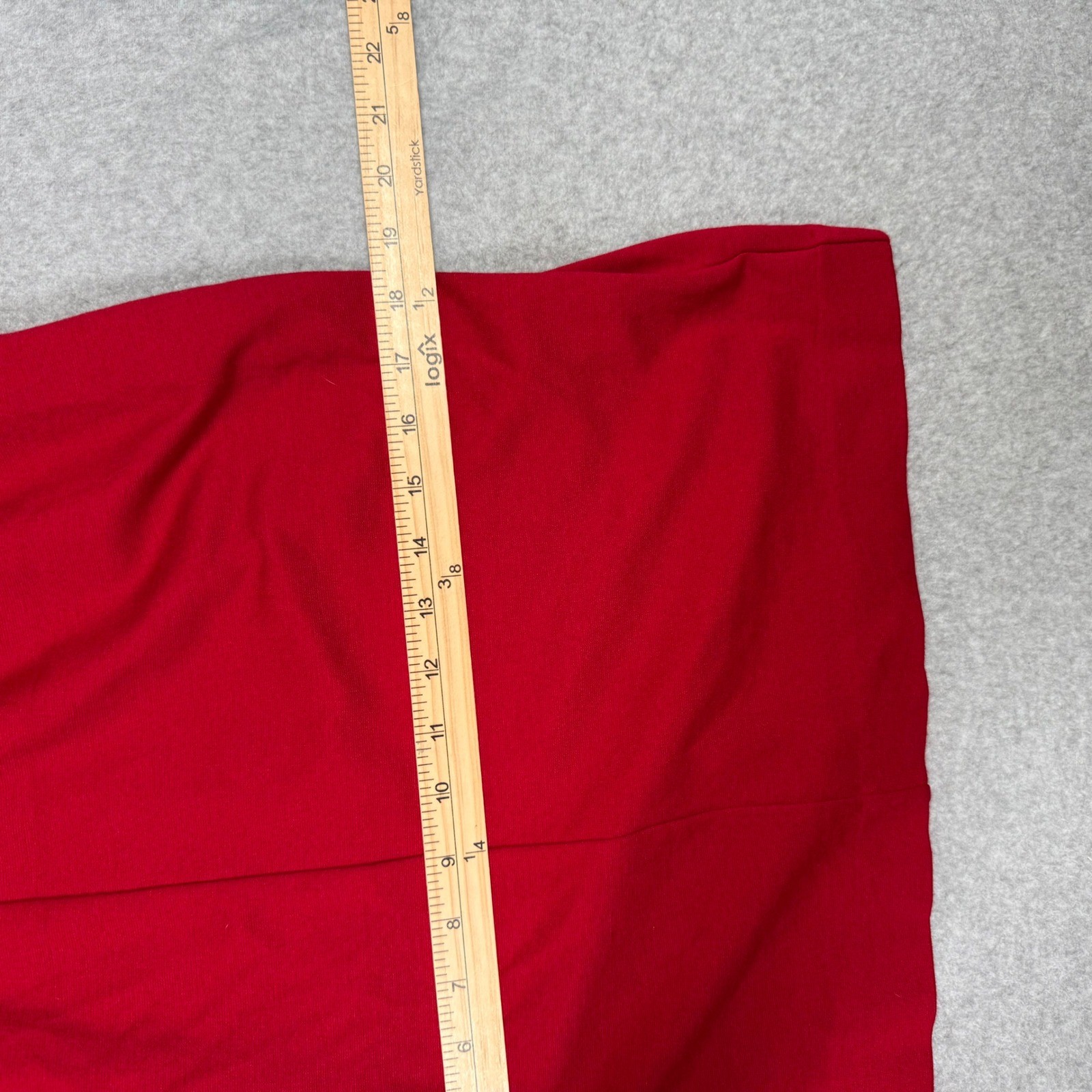 Express Womens Red Strapless Ponte Knit Sheath Cocktail Dress Size M RN 55285