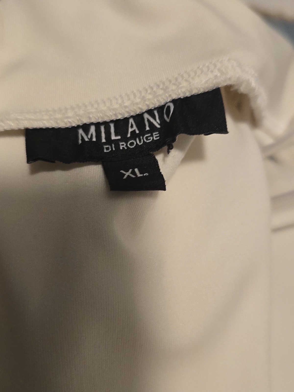 Milano Di Rouge White Solid Mock Neck Long Sleeve Bodycon Knit Dress XL